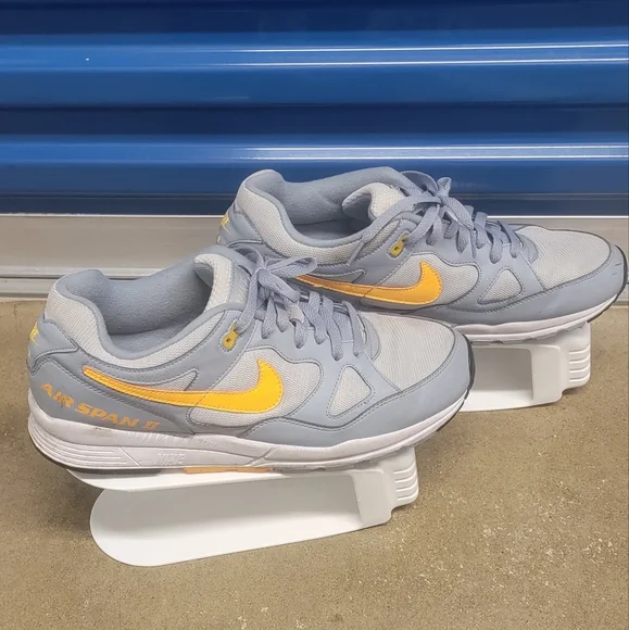 Nike Air Span Athletic Running Shoes White Black Red AH8047 Mens Size 13